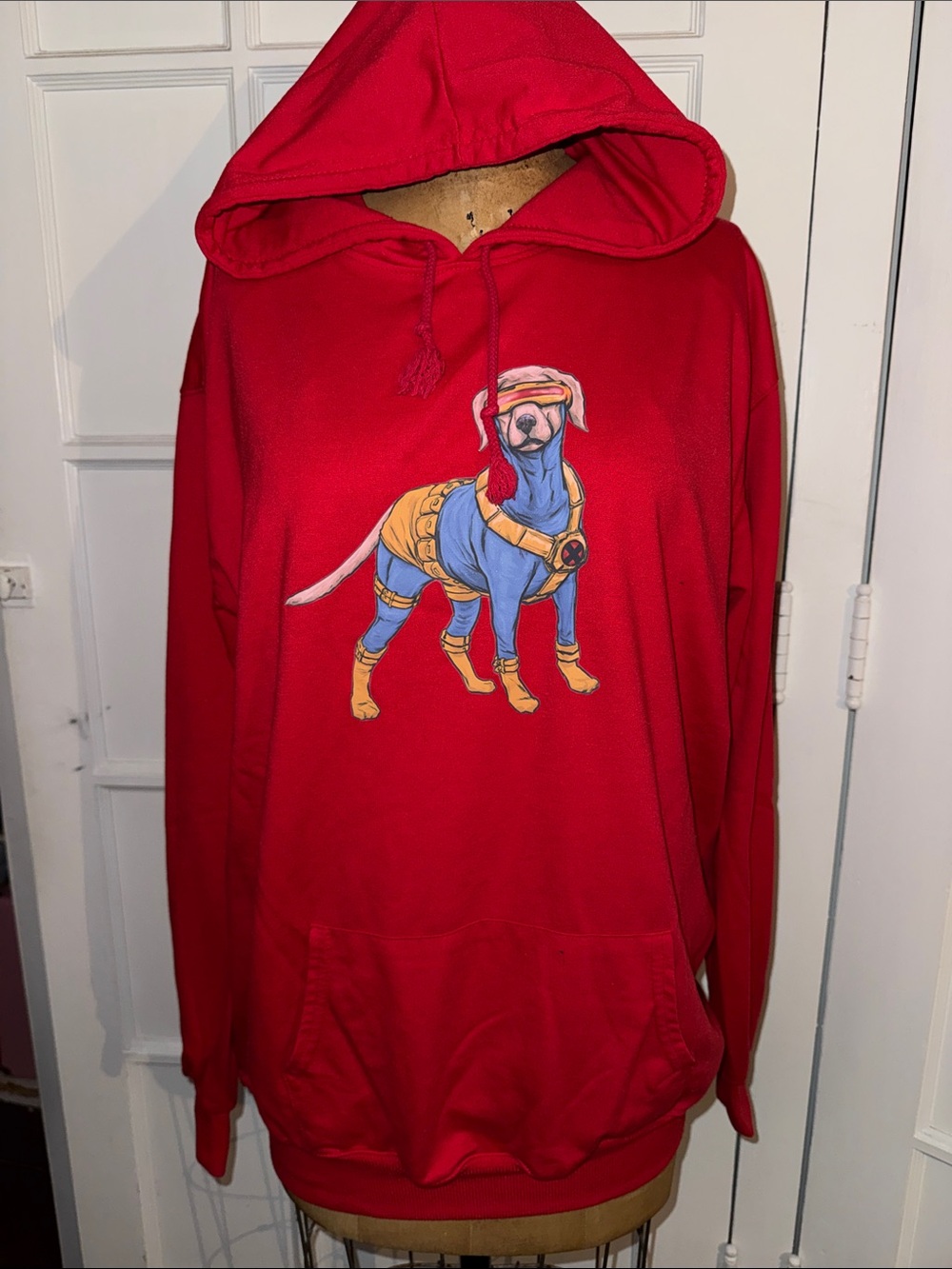 X-Men Cyclops dog graphic hoodie